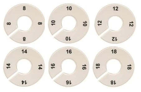 Size dividers - numerical (pack of 6)