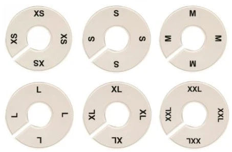 Size dividers - alphabetical (pack of 6)