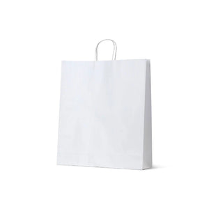 White Kraft Large Twist Handle Paper Bags  500 H  x  450 W  /  250
