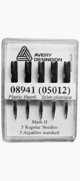 Avery Dennison Tag Gun Fabric Needle Standard Mark II/III, Pack of 5