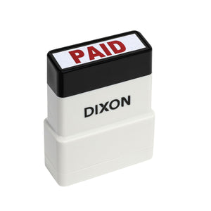 Dixon Stamp PAID Red Pre Inked
