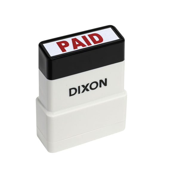 Dixon Stamp PAID Red Pre Inked