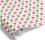 Mosaic squares green pink on matte
