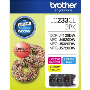 Brother LC233CL 3PK Colour 3 pack Ink cartridge