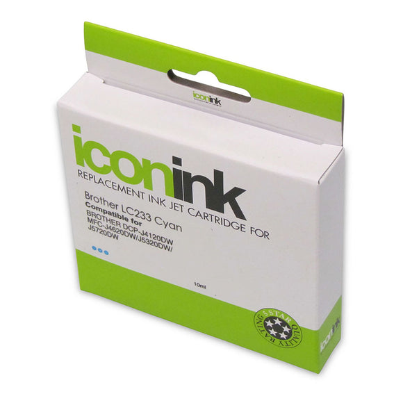 Icon Compatible Brother LC233 Cyan Ink Cartridge