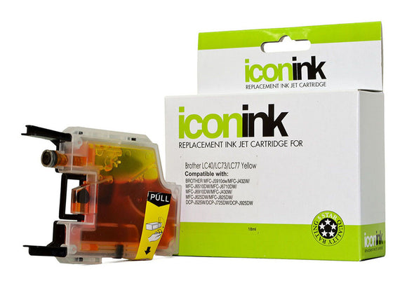 Icon Compatible Brother LC77 LC73 LC40 Yellow Ink Cartridge