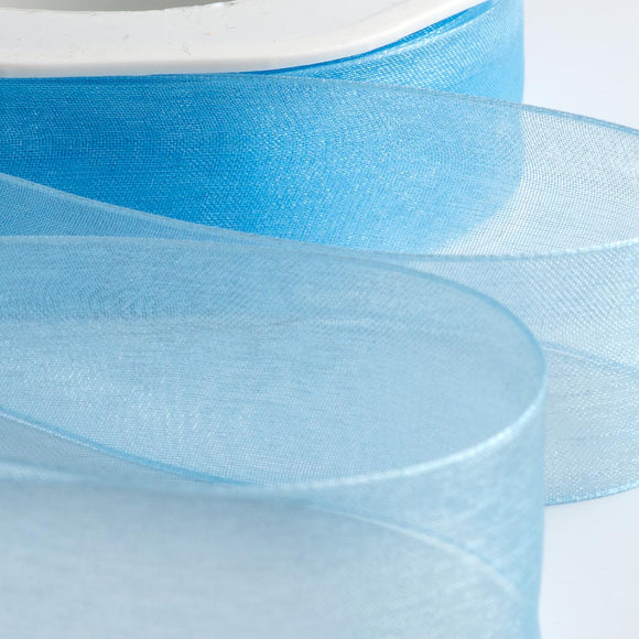 Cut Edge Organza 25mm X 50mtrs Pale Blue