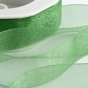 Cut Edge Organza 25mm X 50mtrs Emerald