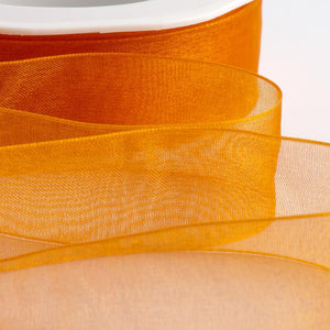 Cut Edge Organza 50mm X 50mtrs Orange