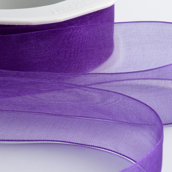 Cut Edge Organza 25mm X 50mtrs Violet