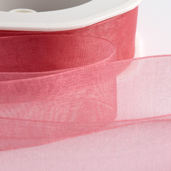 Cut Edge Organza 25mm X 50mtrs Peach