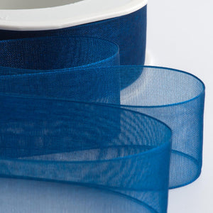 Cut Edge Organza 50mm X 50mtrs Royal Blue