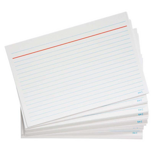 Esselte System Cards Ruled 152 x 102mm (6x4) White Pack 100