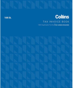 Collins Tax Invoice 108DL Duplicate No Carbon Required