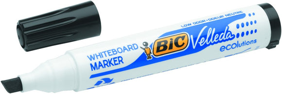 BiC Velleda Whiteboard Marker Chisel Tip  Black