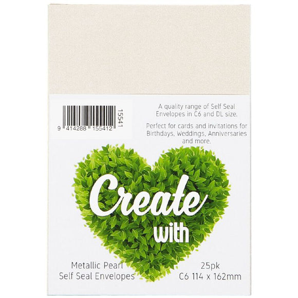 Create With DL Envelope Metallic Pearl 25 pk