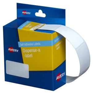 Avery White Rectangle Dispenser Stickers 36 x 19 mm 450 Labels Handwritable (937217)
