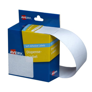 Avery White Rectangle Dispenser Stickers 89 x 43 mm 100 Labels Handwritable (937225)