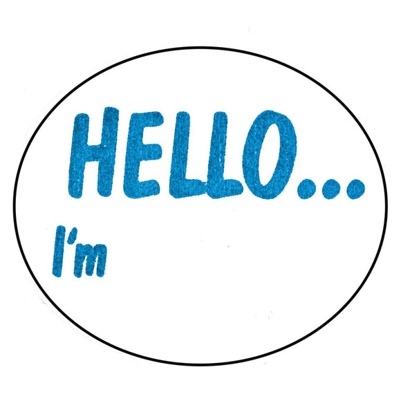 Avery Hello I'm Dispenser Labels, Handwritable, 58 x 43 mm, 100 Labels (937263)