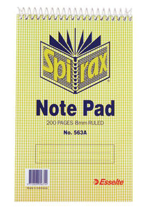 Spirax 563A Notebook 200X127mm Reporters Top Opening 200 Page