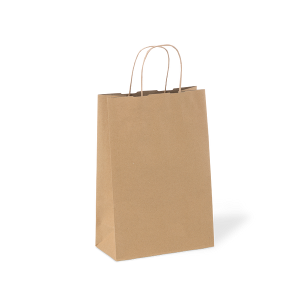 Recycled #16 Paris Brown Paper Twist Handle Bags  /  200