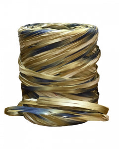 Tri Colour Raffia 5mm X 200mtrs Navy/Gold