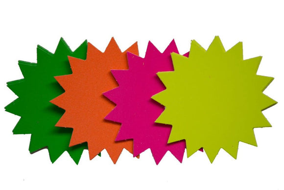 135mm Medium Fluoro Stars Assorted Pack 20