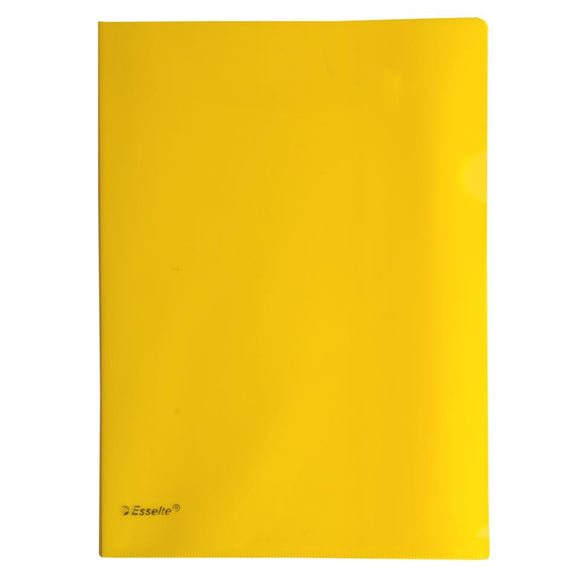 Esselte L-Shape Pocket Heavy Duty Yellow Pkt12